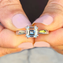 Load image into Gallery viewer, GIA/IGI Certified 14k Solid And Heavy White Gold Asscher Cut Diamond Engagement Ring Four Double Prong Set 1.00ct F-VS2