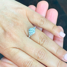 Load image into Gallery viewer, GIA/IGI Certified 14K White Gold Round Cut Diamonds Engagement Ring, Halo Antique Filigree Style Pave Set 1.65ctw F-VS2