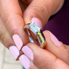 Load image into Gallery viewer, GIA/IGI Certified Emerald Cut Diamond 14k White Gold Engagement Ring Semi Tension Set Bridal Diamond Solitaire 1.00ctw F-VS2