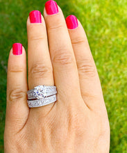 Load image into Gallery viewer, GIA/IGI 14k White Gold Round Cut Diamond Engagement Ring Wedding, Anniversary Bridal Set 4.50ctw F-VS2