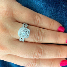 Load image into Gallery viewer, GIA/IGI Certified 14k Solid And Heavy White Gold Round Cut And Diamonds Engagement Ring And Band, Wedding Bridal Set, Propose 2.00ctw F-VS2