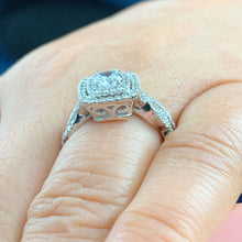 Load image into Gallery viewer, GIA/IGI Certified 14k Solid And Heavy White Gold Round Cut And Diamonds Engagement Ring And Band, Wedding Bridal Set, Propose 2.00ctw F-VS2