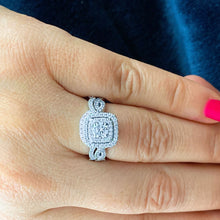 Load image into Gallery viewer, GIA/IGI Certified 14k Solid And Heavy White Gold Round Cut And Diamonds Engagement Ring And Band, Wedding Bridal Set, Propose 2.00ctw F-VS2