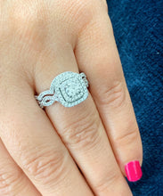 Load image into Gallery viewer, GIA/IGI Certified 14k Solid And Heavy White Gold Round Cut And Diamonds Engagement Ring And Band, Wedding Bridal Set, Propose 2.00ctw F-VS2