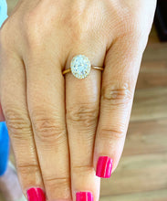 Load image into Gallery viewer, GIA/IGI Certified 14k Solid Yellow Gold Oval Cut and Round Cut Diamond Engagement Ring Bezel Set, Bridal Propose 1.20ctw F-VS2