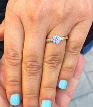 Load image into Gallery viewer, 14k Solid Yellow Gold Round Cut Natural Diamond Engagement Ring Wedding, Anniversary, Bridal Propose, promise Prong Set 0.85ctw