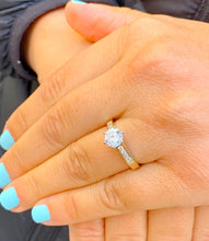 Load image into Gallery viewer, 14k Solid Yellow Gold Round Cut Natural Diamond Engagement Ring Wedding, Anniversary, Bridal Propose, promise Prong Set 0.85ctw