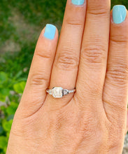 Load image into Gallery viewer, 14K Solid White Gold Asscher Cut Natural Diamond Engagement Ring Bezel Set 1.40ct I-VS2 EGL US