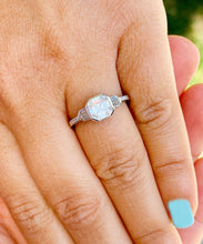 Load image into Gallery viewer, 14K White Gold Asscher Cut Forever One Moissanite Diamond Engagement Ring Bezel Set Bridal Wedding, Natural Diamonds, Anniversary 1.30ct