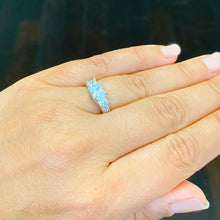 Load image into Gallery viewer, GIA/IGI Certified 14k White Gold Princess And Round Cut Diamond Engagement Ring Antique Wedding Bridal Anniversary 1.60ct F-VS2