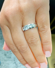 Load image into Gallery viewer, 14k White Gold Round Cut Forever One Moissanite Engagement Ring Semi Bezel Set, Bridal, Wedding 0.90ct