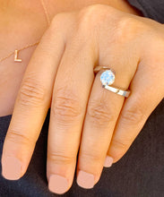 Load image into Gallery viewer, 14k Solid And Heavy White Gold Round Cut Natural Engagement Ring Tension Set, Propose, Anniversary, Large, Elegant Solitaire 1.00ctw