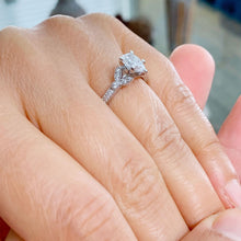 Load image into Gallery viewer, GIA/IGI Certified 14k White Gold Pear Shape Natural Diamonds Engagement Ring Deco Bridal Wedding Antique Style 1.20ctw F-VS2