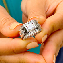 Load image into Gallery viewer, 14k White Gold Round Cut Diamond Engagement Ring Band Tension 1.20ct G-VS2 EGL USA