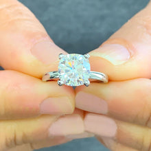 Load image into Gallery viewer, GIA/IGI Certified 14k White Gold Round Cut Diamond Engagement Ring Four prong set, Solitaire 1.50ctw F-VS2
