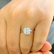 Load image into Gallery viewer, GIA/IGI Certified 14k White Gold Round Cut Diamond Engagement Ring Four prong set, Solitaire 1.50ctw F-VS2