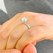 Load image into Gallery viewer, GIA/IGI Certified 14k White Gold Round Cut Diamond Engagement Ring Four prong set, Solitaire 1.50ctw F-VS2