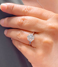 Load image into Gallery viewer, GIA/IGI Certified Crown Set Style 14k Solid White Gold Round Cut Diamond Engagement Ring Six prong set, Solitaire 2.00ct F-VS2
