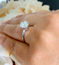 Load image into Gallery viewer, GIA/IGI Certified Crown Set Style 14k Solid White Gold Round Cut Diamond Engagement Ring Six prong set, Solitaire 2.00ct F-VS2