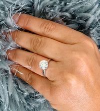 Load image into Gallery viewer, GIA/IGI Certified Crown Set Style 14k Solid White Gold Round Cut Diamond Engagement Ring Six prong set, Solitaire 2.00ct F-VS2