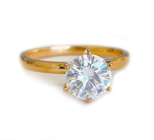 Load image into Gallery viewer, 14K Solid Rose Gold Round Cut Natural Diamond Engagement Ring Six Prongs Style Solitaire 1.00ct