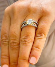 Load image into Gallery viewer, GIA/IGI Certified 14k Solid Yellow And White Gold Round Cut Diamond Engagement Ring And Two Bands Bezel Set Halo 2.50ctw F-VS2