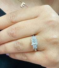 Load image into Gallery viewer, 14k Solid White Gold Princess Cut Forever One Moissanite Engagement Ring Wedding Bridal Anniversary 2.50ct