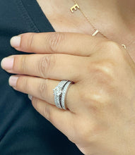 Load image into Gallery viewer, GIA/IGI Certified 14K Solid White Gold Round Cut Diamond Engagement Ring And Two Bands Wedding Set 2.00ctw F-VS2
