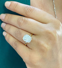 Load image into Gallery viewer, Beautiful 4.00ct set in 14k solid yellow gold rectangular cushion cut moissanite engagement ring solitaire, bridal set, wedding, anniversary