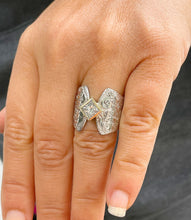 Load image into Gallery viewer, 14K Solid And Heavy Rose Gold Princess Cut Natural Diamond Engagement Ring Deco, Bridal, Wedding, Bezel Set Solitaire 0.75ctw