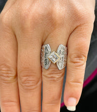 Load image into Gallery viewer, GIA/IGI Certified 14K Solid And Heavy White Gold Princess Cut Diamond Engagement Ring Deco, Bridal, Bezel Set Solitaire 1.00ct F-VS2