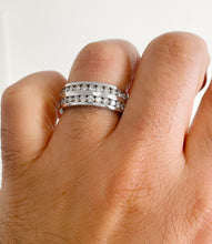 Load image into Gallery viewer, Men's 14K Solid And Heavy White Gold Round Cut Natural Diamonds Ring Band channel Set Style 2.00ctw