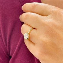 Load image into Gallery viewer, 14k Solid Yellow Gold Round Cut Forever One Moissanite Engagement Ring Bezel Set Halo 1.00ctw