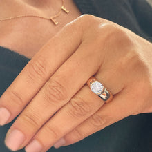 Load image into Gallery viewer, Round Natural Diamond Semi Bezel Engagement Ring 14K Rose Gold 1.20 CT