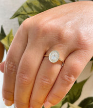 Load image into Gallery viewer, 14k Solid Yellow Gold Oval Cut Forever One Oval Moissanite and Round Natural Diamond Engagement Ring Bezel Set, Bridal Propose 1.20ctw