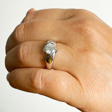 Load image into Gallery viewer, 14k Solid And Heavy White Gold Round Cut Natural Engagement Ring Semi Tension Set, Propose, Anniversary, Elegant Solitaire 1.00ctw