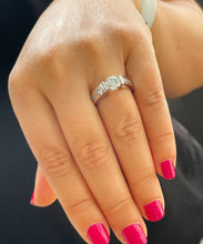 Load image into Gallery viewer, 14k Solid And Heavy White Gold Round Cut Natural Diamond Engagement Ring Tension And Channel Set 1.70ctw