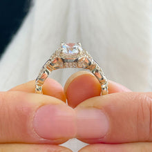 Load image into Gallery viewer, GIA/IGI Certified 14k Solid Yellow Gold Round Cut Diamond Engagement Ring Halo Prong Set 1.60ctw F-VS2