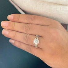 Load image into Gallery viewer, 14k Solid Yellow Gold Round Cut Natural Diamond Engagement Ring Halo Prong Set 1.60ctw