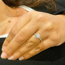 Load image into Gallery viewer, Minimalist 14K Solid White Gold Round Cut Natural Diamond Engagement Ring Bridal, Wedding 1.45ctw