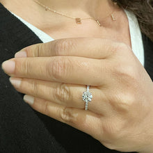 Load image into Gallery viewer, GIA/IGI Certified Minimalist 14K Solid White Gold Round Cut Natural Diamond Engagement Ring Bridal, Wedding 1.20ctw F-VS2