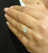 Load image into Gallery viewer, Minimalist 14K Solid White Gold Round Cut Natural Diamond Engagement Ring Bridal, Wedding 1.45ctw