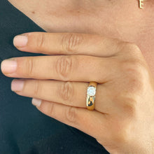 Load image into Gallery viewer, GIA/IGI Certified 14k Solid Yellow Gold Round Cut Natural Diamond Engagement Ring Semi Bezel Set, Bridal, Wedding 1.00ct F-VS2