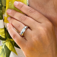 Load image into Gallery viewer, 14k Solid And Heavy White Gold Round Cut Forever One Moissanite Engagement Ring Semi Tension Set Solitaire 1.00ctw