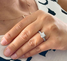 Load image into Gallery viewer, 14K Solid White Gold Round Cut Natural Diamond Engagement Ring Halo Prong 1.70ct