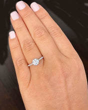 Load image into Gallery viewer, GIA/IGI Certified 14k Solid White Gold Round Cut Diamond Engagement Ring 1.35ctw