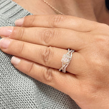 Load image into Gallery viewer, 1.25 Carat princess cut diamond engagement ring and band natural diamonds bridal wedding set halo 14k solid yellow gold