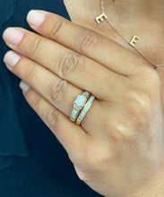 Load image into Gallery viewer, GIA/IGI Certified 14k Solid Yellow Gold Princess And Round Cut Diamond Engagement Ring And Band Bridal Wedding Set 3.00ct F-VS2