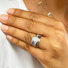 Load image into Gallery viewer, GIA/IGI Certified 14k White Gold Round And Princess Cut Diamond Engagement Ring Band Tension 1.70ct F-VS2