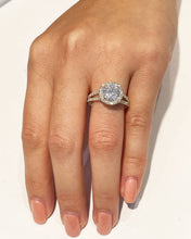 Load image into Gallery viewer, GIA/IGI Certified 14k Solid Yellow Gold Round Cut Diamond Engagement Ring Halo Style Prong Set 2.20ctw F-VS2